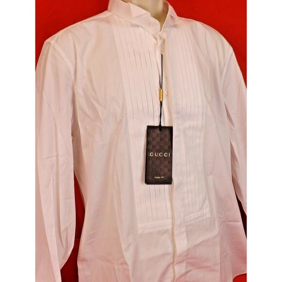 Gucci | Shirts | Nwt Gucci White Wing Tip Cotton Slim Fit French